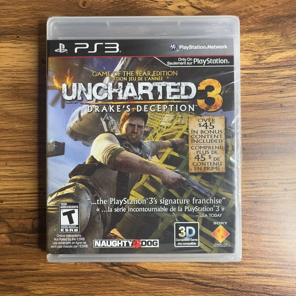 Uncharted 3 Drake's Deception PS3 Game of the Year Edition New Sealed Not For Re